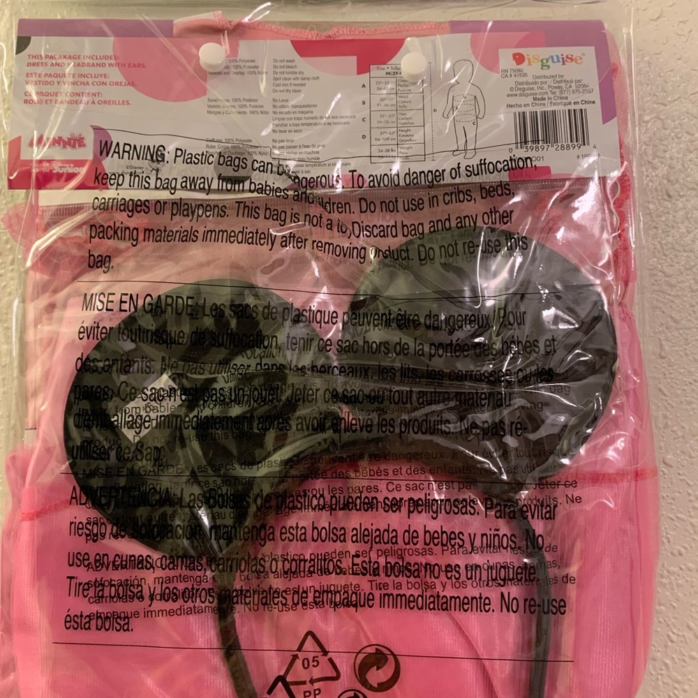 NWT Disney Minnie Mouse Dress Costume Medium (3T-4T) Target Exclusive - Picture 5 of 5
